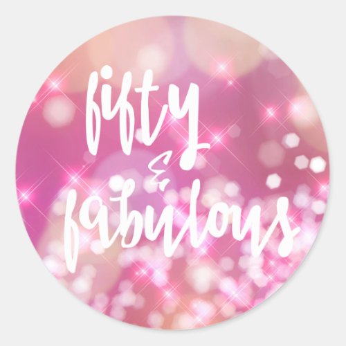 Fifty  Fabulous _ Glam 50th Birthday Stickers