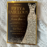 Fifty & Fabulous Golden Foil 50th Birthday Foil Invitation<br><div class="desc">Fifty & Fabulous Golden Foil 50th Birthday Foil Invitation

See matching collection in Niche and Nest Store</div>