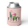 Fifty Fabulous Pink Flamingo 50th Birthday Can Cooler