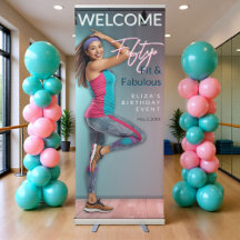 Fifty Fit and Fabulous Rectable Welcome Banner