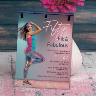 Fifty Fit Fabulous Dance Invitation