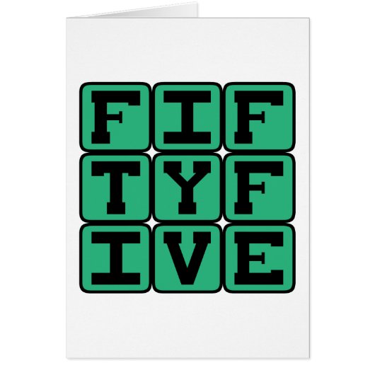 Fifty Five, Number 55 Cards (Front)