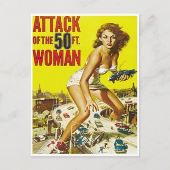 Fifty Foot Alien Women Postcard by TimeArchive at Zazzle