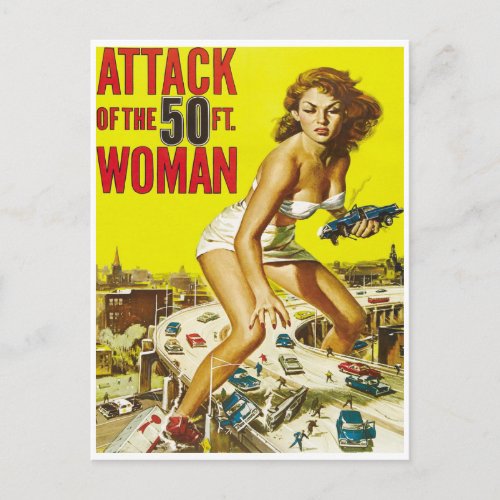 Fifty Foot Alien Women Postcard