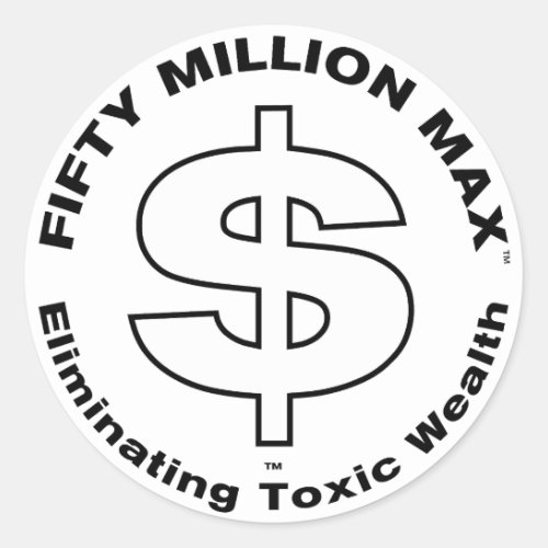 Fifty Million Maxâ Dollar Logo 3 Stickers 6