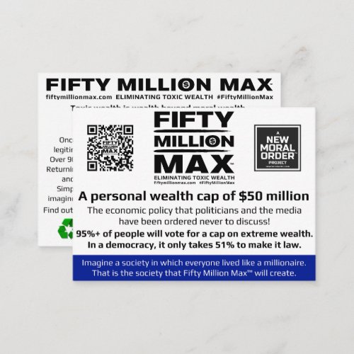 Fifty Million Maxâ Information Card 35x25 1