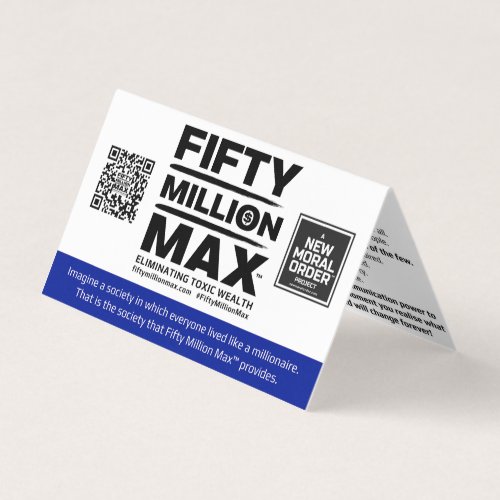 Fifty Million Maxâ Information Card _ Folded 1