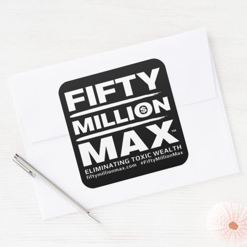 Fifty Million Maxâ Text Logo 3 Stickers 6