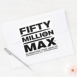 Fifty Million Max™ Text Logo 3" Stickers (6)