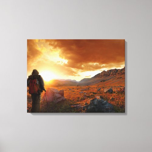 Fifty Mountain Sunset _ Glacier National Park Canvas Print