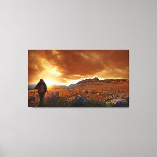 Fifty Mountain Sunset _ Glacier National Park Canvas Print