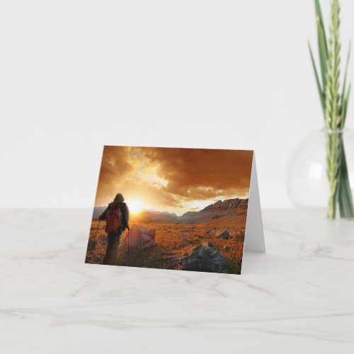 Fifty Mountain Sunset _ Glacier National Park Card
