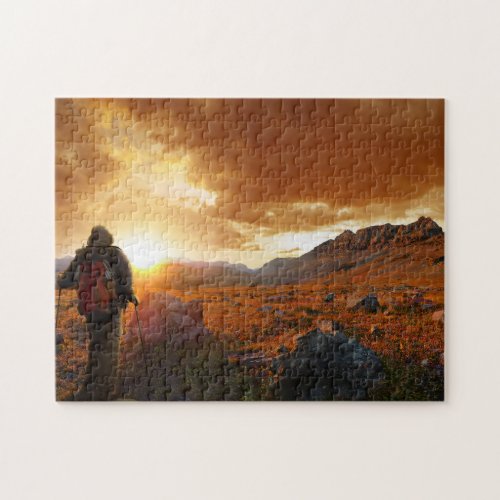 Fifty Mountain Sunset _ Glacier National Park Jigsaw Puzzle