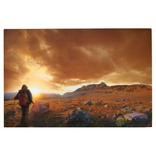 Fifty Mountain Sunset _ Glacier National Park Metal Print