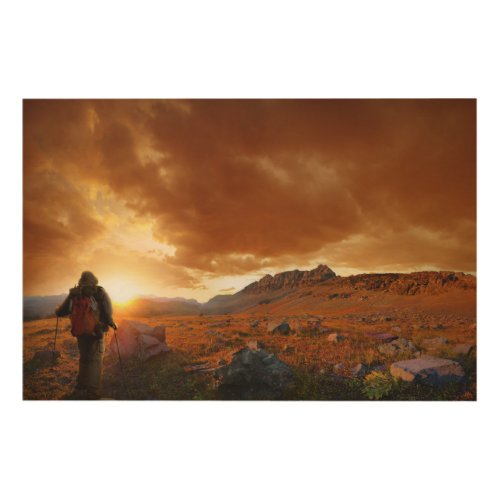 Fifty Mountain Sunset _ Glacier National Park Wood Wall Art