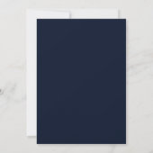Fifty | Navy Blue Gold Agate Men's 50th Birthday Invitation (Back)