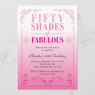 Fifty Shades of Fabulous Birthday Invitation