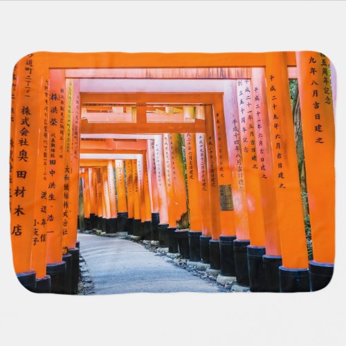 Fifty shades of orange _ Senbon Torii Kyoto Baby Blanket