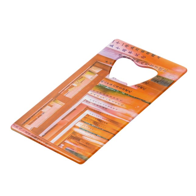 Fifty shades of orange - Senbon Torii, Kyoto Credit Card Bottle Opener (Front Angled)