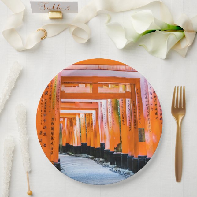 Fifty shades of orange - Senbon Torii, Kyoto Paper Plates (Wedding)