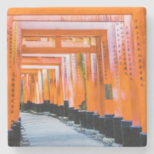 Fifty shades of orange - Senbon Torii, Kyoto Stone Coaster