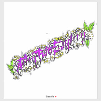 Fifty Two Eighty Filigree Font Sticker