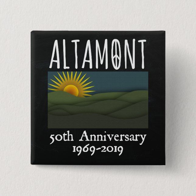 Fifty Years Altamont Speedway Free Concert 1969 Button (Front)