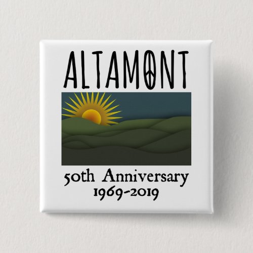 Fifty Years Altamont Speedway Free Concert 1969 Livermore California 2-inch Square Button