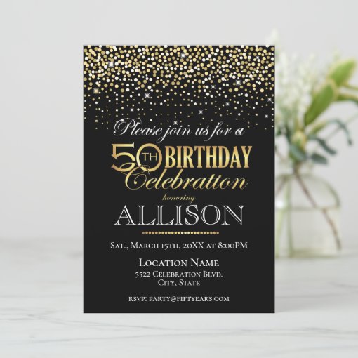 Fifty years birthday celebration invitation | Zazzle