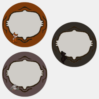 Fig, Blinky & Mushroom sticker sheet labels