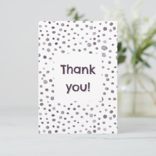 Fig Confetti Watercolor Dots Thank You Card