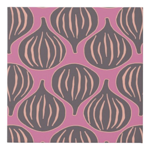Fig Fantasy Vintage Holiday Seamless Faux Canvas Print
