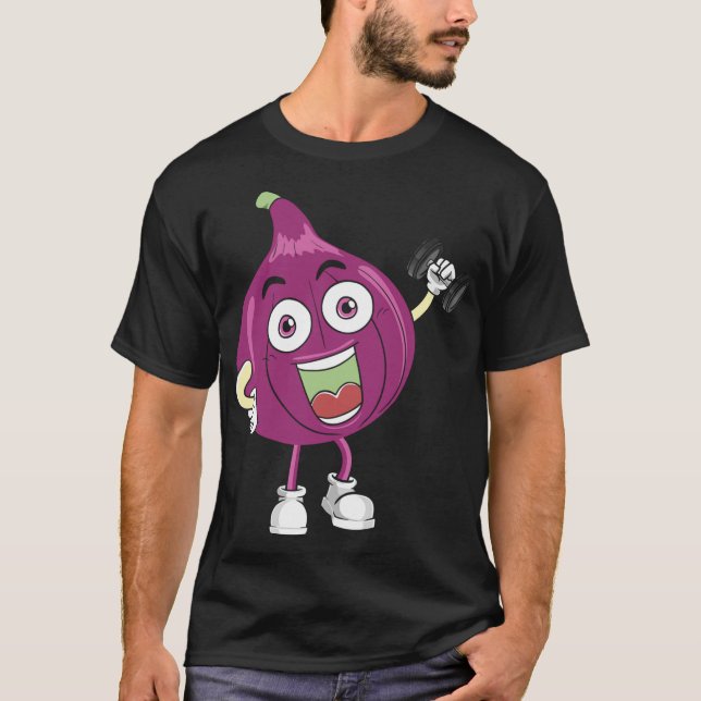 Fig, Fruit Costume Workout Bodybuilding Lift Gym G T-Shirt (Front)