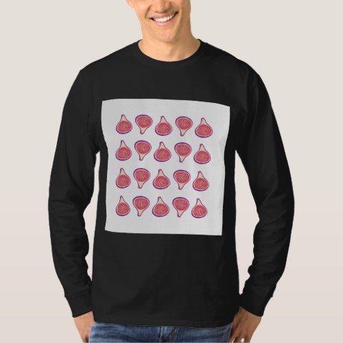 Fig Fruit Drawing Kitchen Nook Print Decor Gift T_Shirt