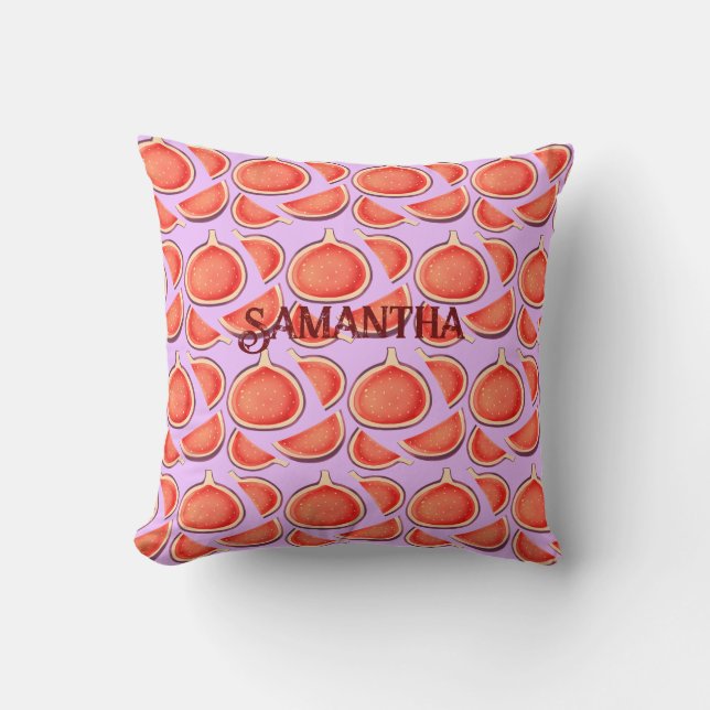 Fig Fruit Throw Pillow (Front)