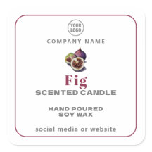 Fig Handmade Candle Square Sticker