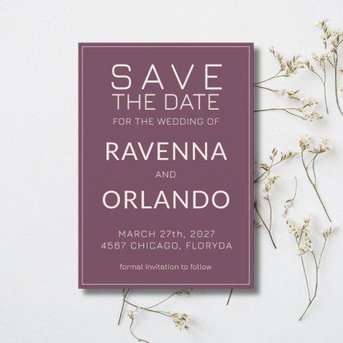 Fig Ivory Old Money Modern Wedding Save The Date