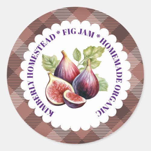 Fig Jam Vintage Label Preserve Label