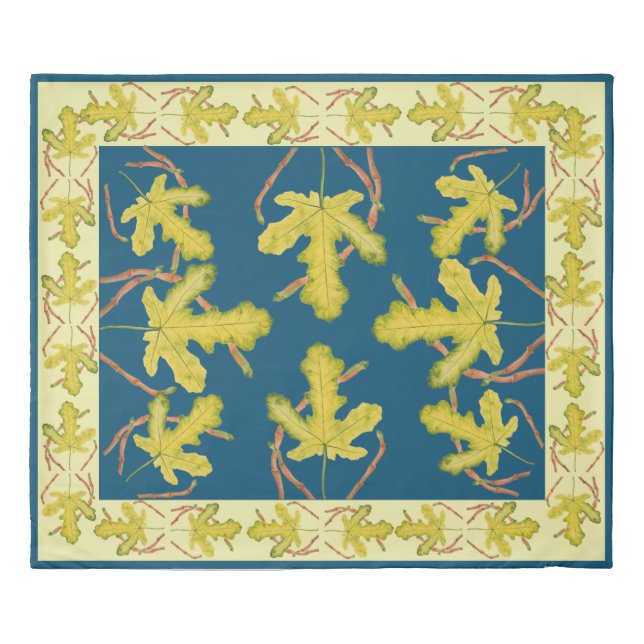 Fig Leaves on a King Size Duvet Cover (Front)