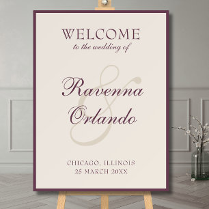 Fig Old Money Timeless Wedding Welcome Foam Board