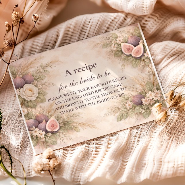 Fig Orchard Elegance Bridal Shower Enclosure Card (Creator Uploaded)