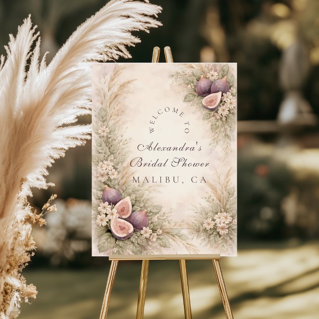 Fig Orchard Elegance Bridal Shower Foam Board (Creator Uploaded)