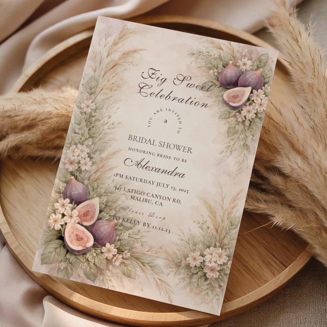 Fig Orchard Elegance Bridal Shower Invitation (Creator Uploaded)