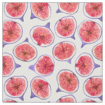Fig slices watercolor fabric