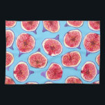 Fig slices watercolor pattern kitchen towel<br><div class="desc">Fig slices painted with watercolors,  pattern made in Photoshop.</div>
