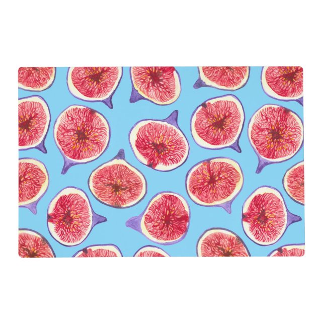 Fig slices watercolor pattern placemat (Front)
