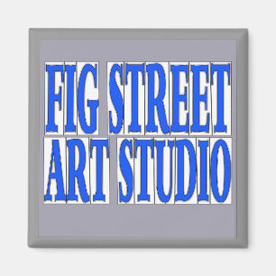 Fig Street Studio Blue Letter Tiles Magnet