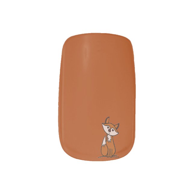 Fig the Fox Minx Nail Art  (Left Thumb)