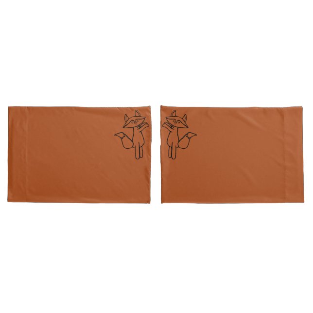Fig the Fox outlined Pillow case set (Back-Set)