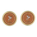 Fig the Fox pattern cufflinks